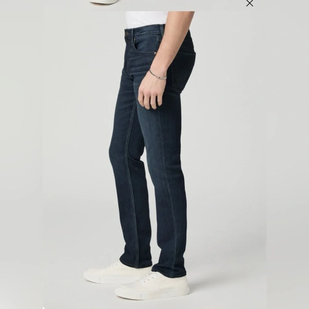 PAIGE Lennox Men's Slim Jeans in Dark Blue